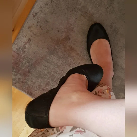 Country Road Vero Cuoio leather black ballet flats - Picture 7 of 9